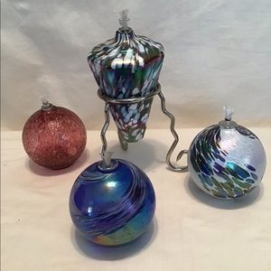 Decorative glass oil lamps
